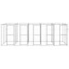 The Living Store Hondenkennel - Gegalvaniseerd Staal - 550 x 220 x 180 cm - Afsluitbare deur