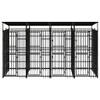 The Living Store Hondenkennel - Stalen stangen - 391x200x228 cm - Zwart