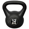 The Living Store Kettlebell Kunststof 12 kg Compact met Massieve Constructie - Geen Grondschade