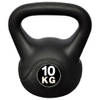 The Living Store Kettlebell Kunststof 10kg Massieve Professionele Constructie Betoncoating 21x21x30cm