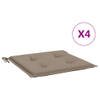 The Living Store Tuinkussen - Oxford Stof - 50 x 50 x 3 cm - Taupe