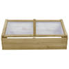 The Living Store Houten kweekbak - 100 x 50 x 25/35 cm - Met overkapping