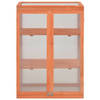 The Living Store Kweekkas - Houten kas - 75 x 47 x 109 cm - Met 2 schappen en 2 deuren