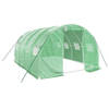 The Living Store Broeikas - PE en gegalvaniseerd staal - 4 x 3 x 2 m - Groen