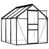 The Living Store Kweekkas - Aluminium - 190 x 190 x 125/195 cm - Polycarbonaat