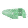 The Living Store Broeikas 12x3x2m - Groen - PE - gegalvaniseerd staal