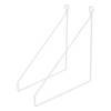 Planksteun driehoek 2 stuks 25x25 cm wit metaal ML design