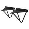Plankdrager driehoek 2 stuks 16x15,5x17 cm zwart metaal ML design
