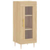 The Living Store Dressoir Sonoma Eiken - 34.5 x 34 x 90 cm - Duurzaam Hout - Glas