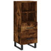 The Living Store Dressoir - 34.5 x 34 x 90 cm - Gerookt eiken