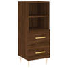 The Living Store Dressoir - Moderne - Kast - 34.5 x 34 x 90 cm - Bruineiken