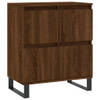 The Living Store Dressoir - Bruineiken - 60 x 35 x 70 cm - Duurzaam bewerkt hout en ijzer