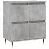 The Living Store Dressoir betongrijs - 60 x 35 x 70 cm - Duurzaam bewerkt hout en ijzer