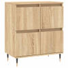 The Living Store Dressoir Basic - Opbergkast - 60x35x70 cm - Sonoma eiken