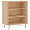 The Living Store Dressoir Buffetkast - 57 x 35 x 70 cm - Sonoma Eiken Hout en IJzer