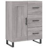 The Living Store Dressoir - Sonoma Eiken Grijs - 69.5 x 34 x 90 cm - Metalen Poten