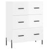 The Living Store Dressoir Belfort - Buffetkast - 69.5 x 34 x 90 cm - Hoogglans Wit