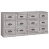 The Living Store Dressoir Grijs Sonoma Eiken 70x35.5x67.5 cm - Duurzaam bewerkt hout