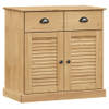 The Living Store VIGO Dressoir - 78 x 40 x 75 cm - Massief grenenhout - Ruime opbergruimte