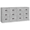 The Living Store Dressoir - Betongrijs - 70x35.5x67.5 cm - Bewerkt hout