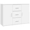 The Living Store Dressoir - Minimalistisch - Meubelen - 91 x 29.5 x 65 cm - Wit