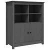 The Living Store Dressoir Landelijke Stijl - 83 x 41.5 x 100 cm - Massief Grenenhout - Grijs