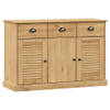 The Living Store VIGO Dressoir - 113 x 40 x 75 cm - Massief grenenhout - Honingbruine afwerking