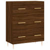 The Living Store Dressoir - Klassieke Buffetkast - 69.5 x 34 x 90 cm - Bruineiken