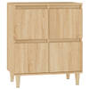 The Living Store Dressoir Klassiek Sonoma Eiken - 60 x 35 x 70 cm - Duurzaam Hout