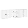 The Living Store Dressoir Set - Klassiek - Meubelen - 80 x 33 x 70 cm - Wit