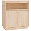 The Living Store Dressoir Grenenhout - Bijzetkast - 70 x 34 x 80 cm - Natuurlijk karakter