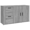 The Living Store Dressoir - Classic - Kast - 100 x 33 x 59.5 cm - Grijs Sonoma Eiken