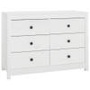 The Living Store Massief grenenhouten dressoir - 100 x 40 x 72 cm - veel opbergruimte