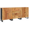 The Living Store Dressoir - Acaciahout - 60 x 33 x 75 cm - Opbergruimte - Stevig blad