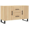 The Living Store Dressoir - Sonoma Eiken - 100 x 36 x 60 cm - Duurzaam Hout - Metaal