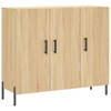 The Living Store Dressoir - 90 x 34 x 80 cm - Sonoma eiken kleur