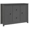 The Living Store Dressoir - Grijs - 100 x 35 x 74 cm - Massief Grenenhout