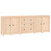 The Living Store Dressoir Grenenhout - 230 x 35 x 80 cm - Opbergruimte - Stevig blad