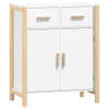 The Living Store Dressoir Wit - 62 x 38 x 75 cm - Duurzaam bewerkt hout - Stabiele houten poten