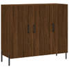 The Living Store Dressoir - Bruineiken - 90 x 34 x 80 cm - Duurzaam hout en metaal