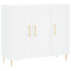 The Living Store Dressoir - naam - - 90 x 34 x 80 cm - Wit