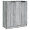 The Living Store Dressoir Opbergkast - 60 x 30 x 70 cm - Grijs Sonoma Eiken