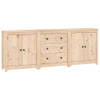 The Living Store Dressoir - Grenenhout - 210 x 35 x 80 cm - Opbergruimte - Stevig blad