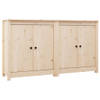 The Living Store Dressoir Grenenhout - Bijzetkast - 70x35x80 cm - Ruime opbergruimte - Stevig blad