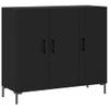 The Living Store Dressoir - Modern - Opbergkast - 90 x 34 x 80 cm - Zwart