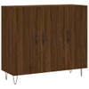 The Living Store Dressoir - Modern - Meubelen - Afmeting- 90 x 34 x 80 cm - Ken- Bruineiken