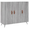 The Living Store Dressoir - Modern - Meubelen - 90 x 34 x 80 cm - Grijs sonoma eiken