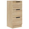 The Living Store Dressoir Bijzetkast - 30x30x70 cm - Sonoma eiken hout