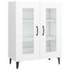 The Living Store Dressoir - Bijzetkast - 69.5 x 34 x 90 cm - visuele glazen deur