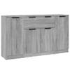 The Living Store Dressoir - Grijs Sonoma Eiken - 30 x 30 x 70 cm - Met deur